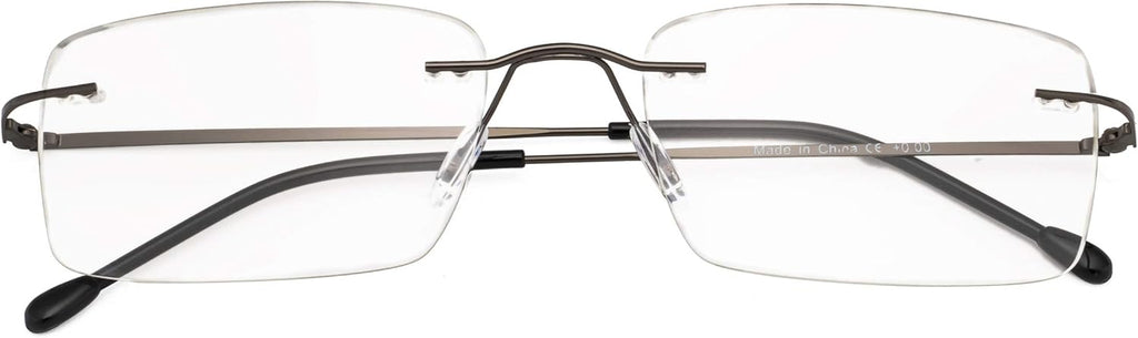 CessBlu Rimless Reading Glasses Lightweight Readers for Men