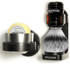 5IN1 Anbbas Shaving Brush Set,Synthetic Badger Brush and Stainless Steel Soap Bowl,ABS Wall Mounted Shaving Holders for Brush and Bowl,3.5OZ Shaving Soap Refill