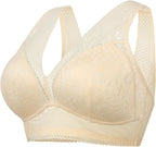 Womens Wireless Bra Breathable Daisy Lace Bralettes Comfort Full Coverage Everyday Bras