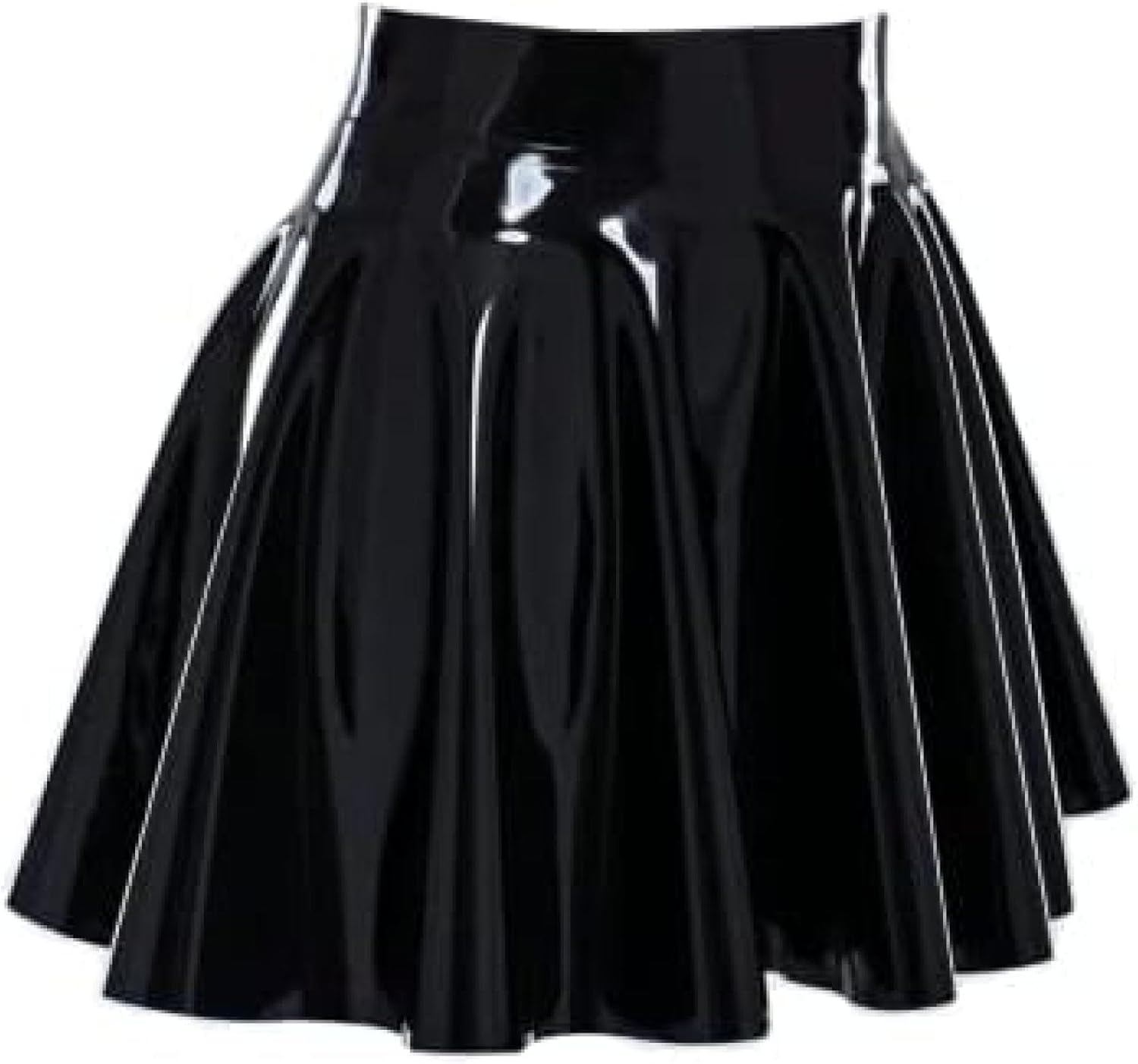 Handmade Black Latex Mini Skirt Sexy Summer Mini Dancewear Women Latex Rubber