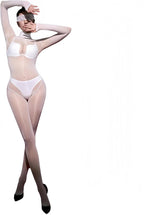 Women Full Body Stockings Oil Shiny Bodysuit Rave Outfits Clubwear
