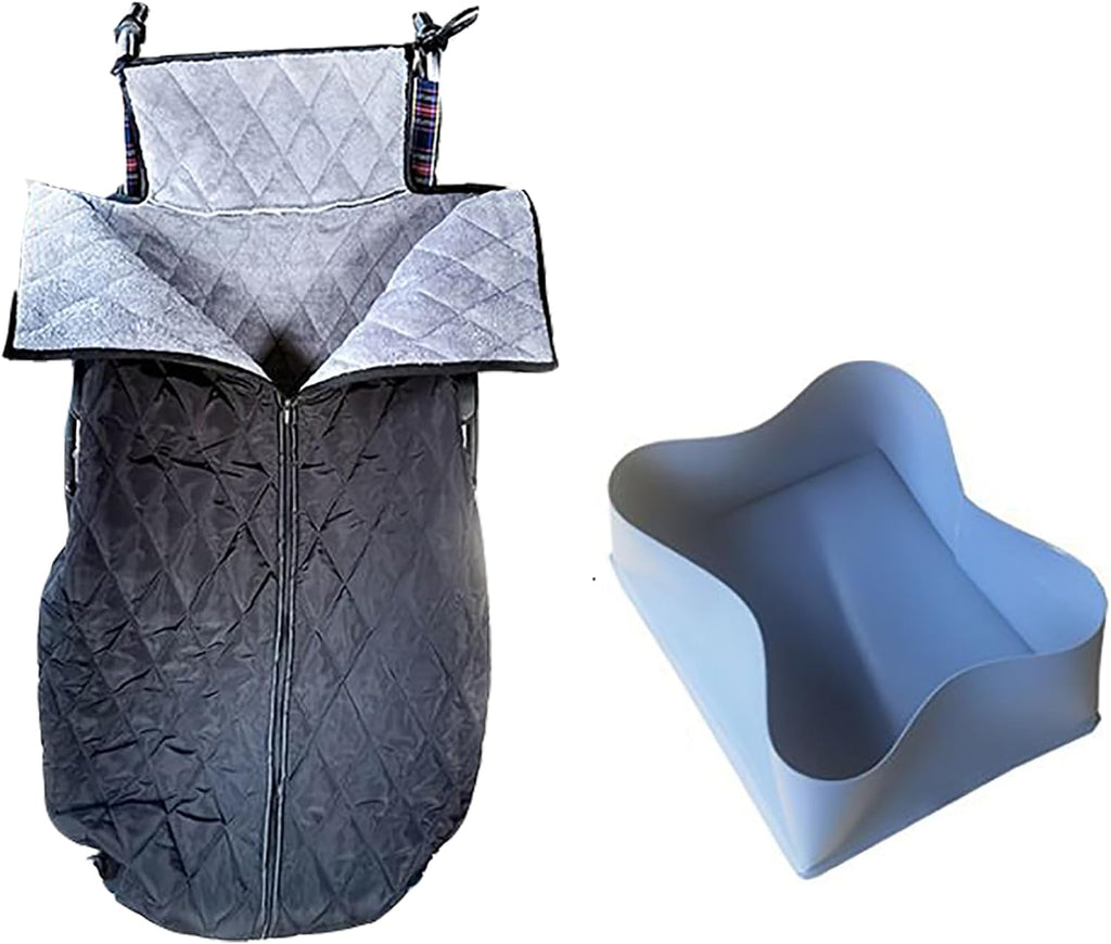 Winter Thicken Wheelchair Full Body Warm Blanket, Fleece Lined Lower Body Wheelchair Cover, Upgraded Windproof Wheelchair Blanket, Universal Fit, Perfect for Keeping Legs Cosy