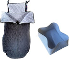 Winter Thicken Wheelchair Full Body Warm Blanket, Fleece Lined Lower Body Wheelchair Cover, Upgraded Windproof Wheelchair Blanket, Universal Fit, Perfect for Keeping Legs Cosy