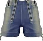 Bockle® Gray Bavarian Men Leather Shorts Hot Pants Trousers