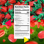 Arcor Strawberry Filled Bon Bons | 1 Pound Bag - Approx. 60 Count | Retro Candy | Strawberry Bon Bons |Hard Candy Individually Wrapped |