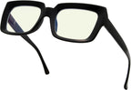 Eyekepper Computer Glasses - Blue Light Filter Readers Women - UV420 Protection Oversized Square Reading Glasses - Black +1.00