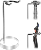Linkidea Stainless Steel Razor Stand, Shaving Holder Weighted Acrylic Base, Compatible with Gillette ProGlide Power, Merkur 23C, Schick Hydro Sensitive (Silver)