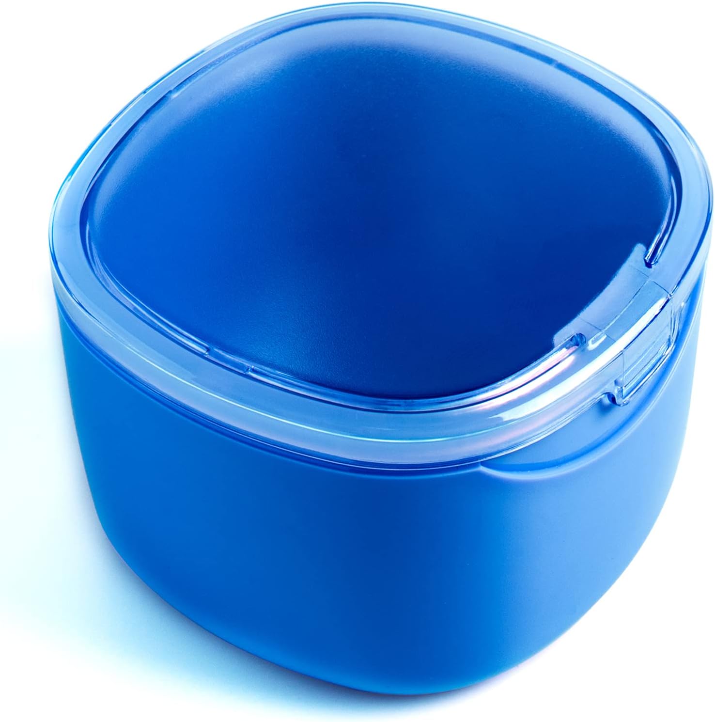 Denture Bath Case, Retainer Cleaning Box,No-Leak Denture Case, Mouth Guard, Night Guard and Retainer (blue)