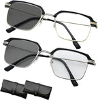 Smart Zoom Reading Glasses Distance&near Progressive Multi-focus, Auto Focus Glasses Self Adjusting for Men Women