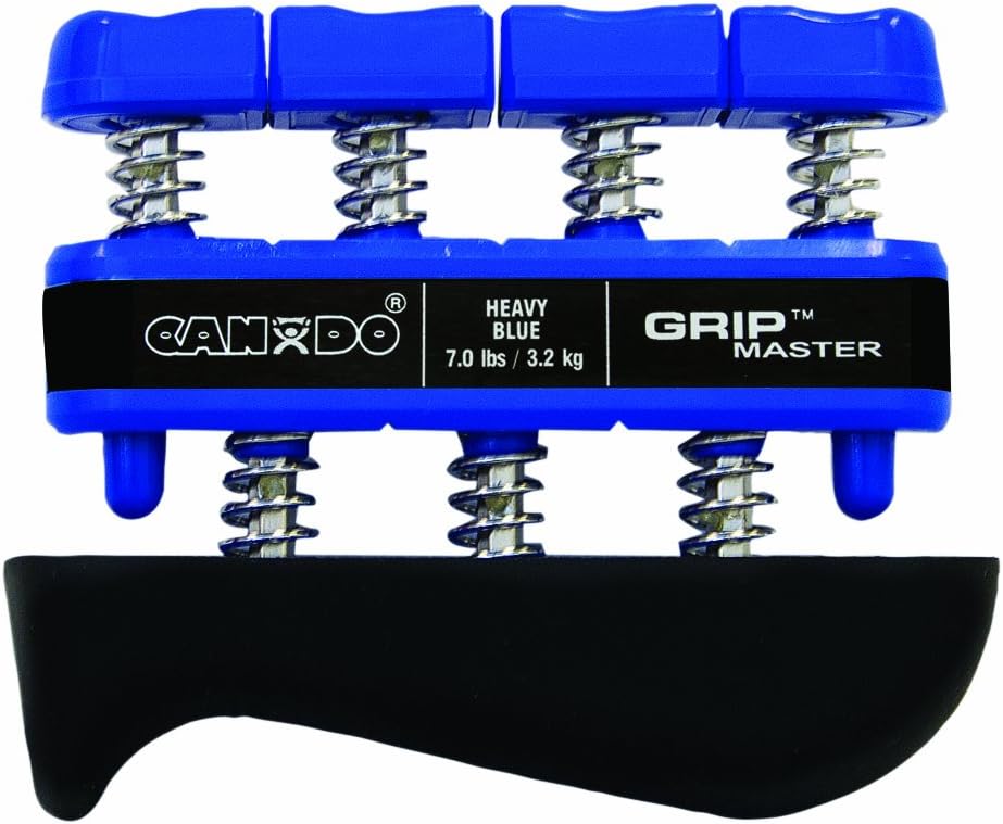 CanDo GripMaster Hand Exerciser, Blue, Heavy Tension
