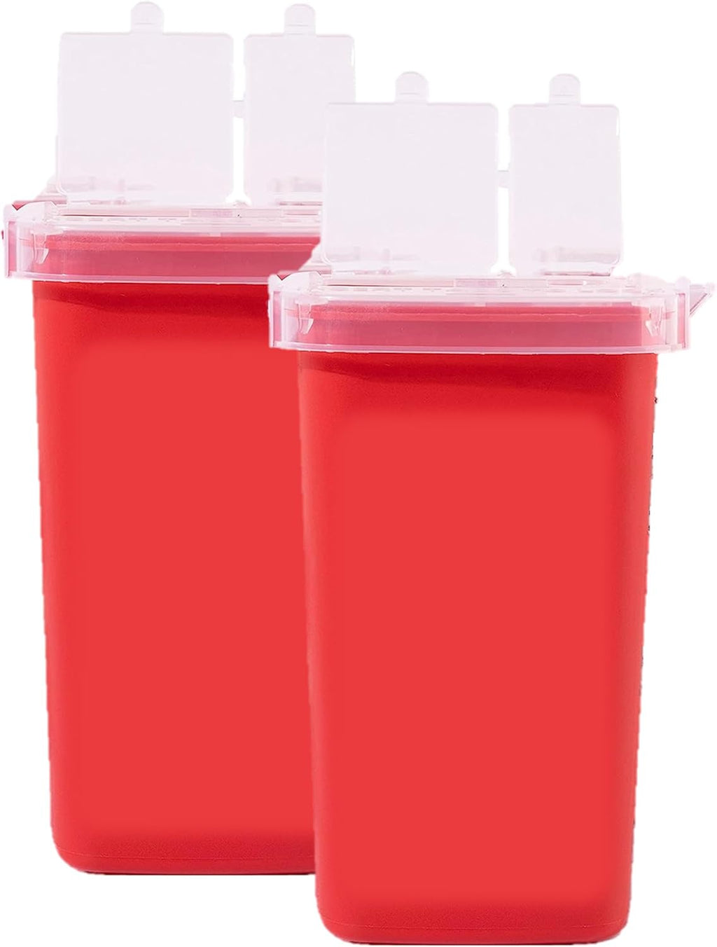 Dealmed Mini Sharps Container Travel Size, 1 Quart Flip Lid, Biohazard Needle & Syringe Disposal, Small Portable Medical Sharps Container for Home or Professional Use, Red, 1-Pack
