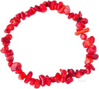 Erliway Crystals Stretch Bracelet Irregular Beads Stretch Bracelet Healing Crystals Chips Bracelet Natural Gemstone Bracelets for Women Jewelry Reiki Meditation