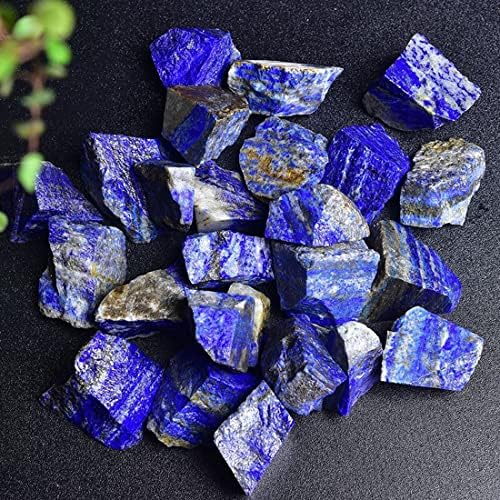 Lapis Lazuli Raw Crystals, Large 1.25-2.0" Healing Crystals Natural Rough Stones Crystal for Tumbling, Cabbing, Fountain Rocks, Decoration, Polishing, Wire Wrapping, Wicca & Reiki
