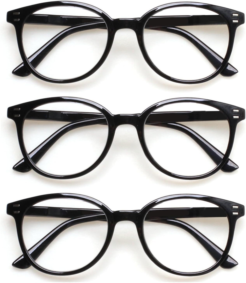 SIGVAN 3 Pack Reading Glasses Spring Hinge Stylish Readers Black/Tortoise for Men and Women