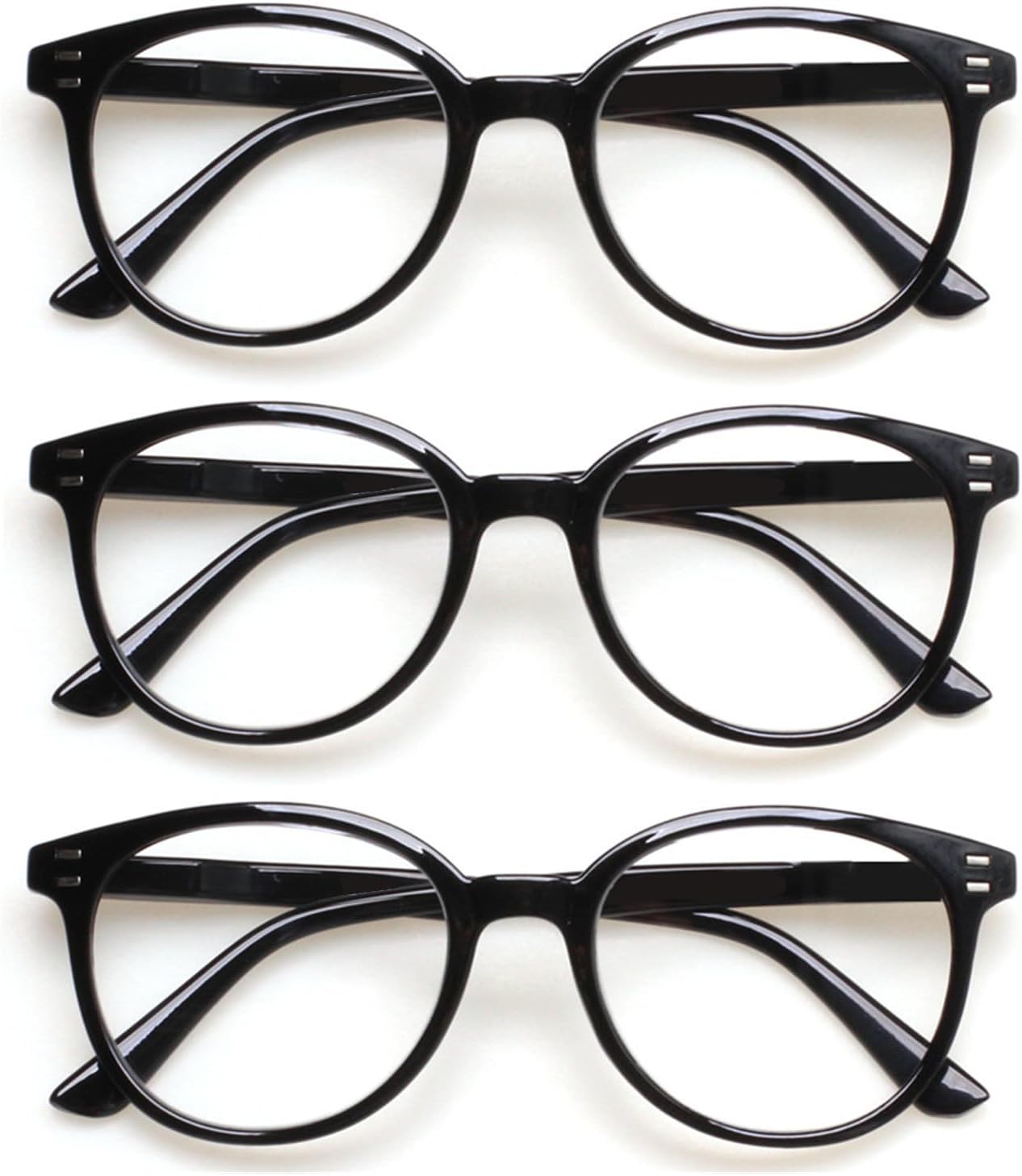 SIGVAN 3 Pack Reading Glasses Spring Hinge Stylish Readers Black/Tortoise for Men and Women