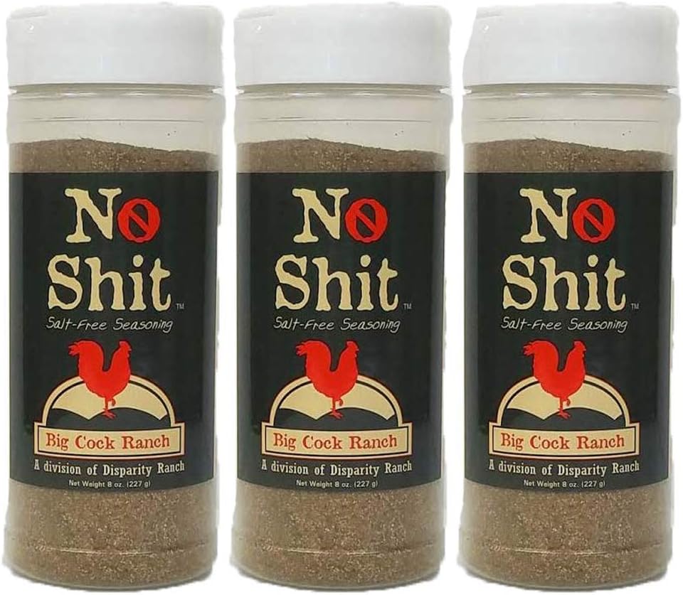 Shit Load No Shit Salt Free Seasonings From Big Cock Ranch 8 Ounce (Pack of 3)