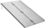HOMCOM Wheelchair Ramp 4FT, Foldable Aluminum Threshold Ramp with Non-Slip Surface and Handle, 600lbs Weight Capacity, Suitcase Handicap Ramp for Home, Doorways, Curbs, Steps