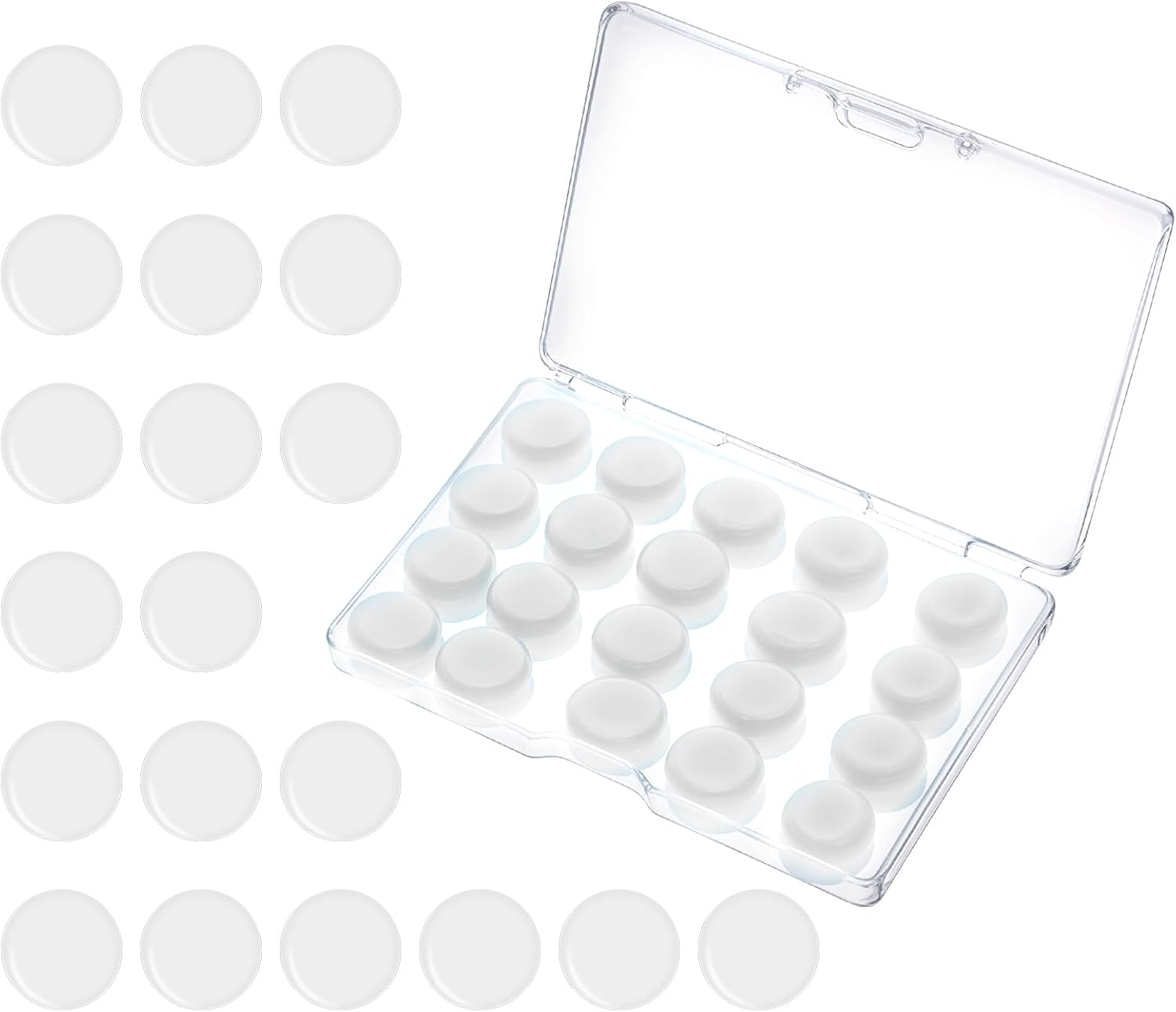 20 Pcs Silicone Ear Plugs for Sleeping, Soft Moldable Silicone Earplugs for Sleep, Noise Cancelling Reduction Earplugs for Swimming, Travel, Snoring, Concerts, Airplane, Motorcycle, Musicians