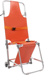 Folding Stair Chair with 2 Wheels, Multifunctional Emergency Rescue Stair Stretcher Chair, Aluminum Chair Stretcher, Ambulance Stretcher, Ambulance Firefighter Evacuation for Hospitals, Firefighters