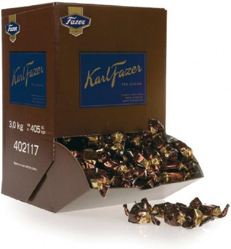 Karl Fazer Dark Chocolate - 70% Cocoa - Chocolates - Pralines - Candy - Box 3,0 kg
