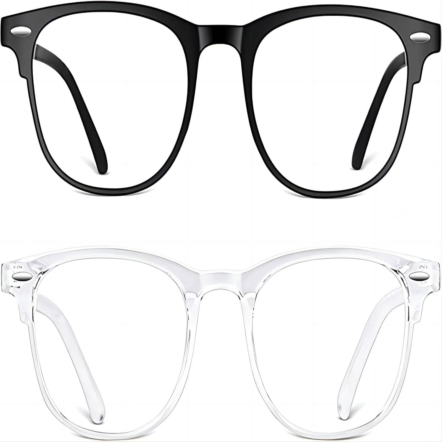 2 Pack Blue Light Blocking Glasses for Women Men,Anti Eyestrain & UV Glare Computer Reading/Gaming/TV/Phones Glasses