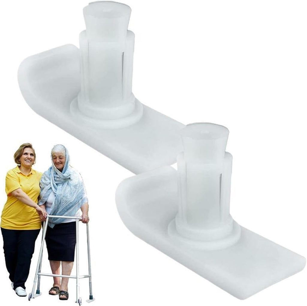 Walker Glides 4 Pieces Walker Ski Glides Foot Mat for Walking Frame Anti-Slip Walker Glide Skis Heavy Duty Walking Frame Foot Mat for Asphalt for Seniors Safety Stability
