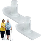 Walker Glides 4 Pieces Walker Ski Glides Foot Mat for Walking Frame Anti-Slip Walker Glide Skis Heavy Duty Walking Frame Foot Mat for Asphalt for Seniors Safety Stability