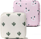 Sanitary Napkin Storage Bag,Menstrual Cup Pouch,Nylon Portable Sanitary Napkin Pads Storage Bags Feminine Menstruation First Period Bag for Teen Girls Women Ladies(2 Pack)