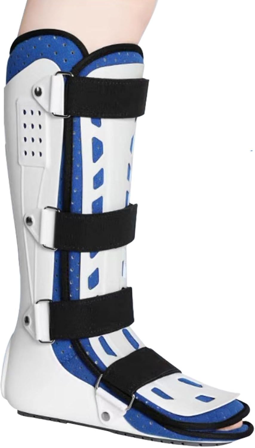 SFKLYU Ankle Support Brace Fracture Boot Short Ankle Foot Drop AFO Brace Orthosis Splint with Front Protection Plate Night Splint Brace,Style a right,L