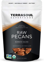 Terrasoul Superfoods Organic Pecans, 11 Oz (Pack of 2) - Mammoth Halves | Fresh | Raw