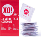 XO! Ultra-Thin Righteous Rubber Condoms, PETA-Certified Vegan, Fairly-Traded Latex, Well-Lubricated, Cruelty Free, Parabens & Glycerin Free, 12-Count