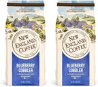 New England Coffee Blueberry Cobbler Medium Roast Ground Coffee, 11oz Bag (Pack of 2)