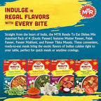 MTR Ready-To-Eat: Exotic Paneer Mix - Assorted Pack of 4 (Mutter Paneer, Palak Paneer, Paneer Makhani, Paneer Tikka Masala) - Authentic Indian Food with No Added Preservatives - Suitable for Vegetarians