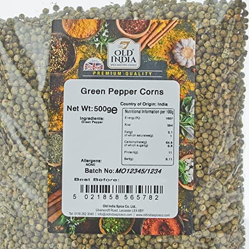 Old India Green Pepper Corns 500 g