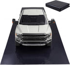Garage Floor Mat 9.84 x 19.68 FT, Large Waterproof PVC Parking Mat for Car SUV Truck, Trimmable Garage Floor Protector for Snow Mud Oil, Non-Slip Under Car Pad Easy to Clean, Black