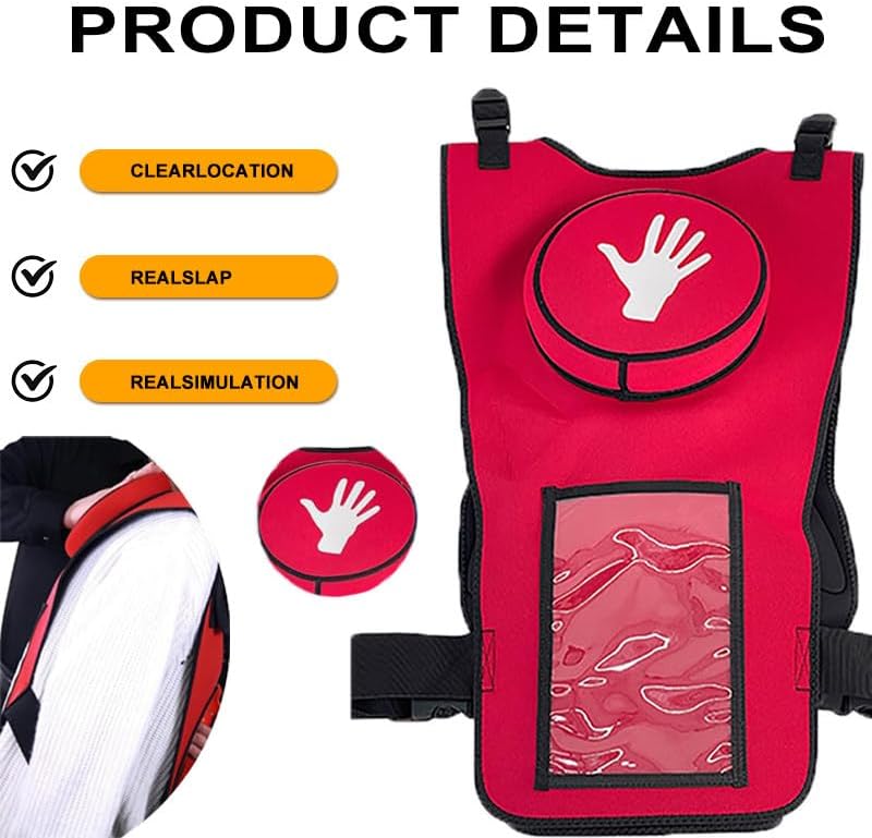Anti Choking Obstruction Trainer Vest, Practice Training Model, Practice Training Model Education for Student First Aid Teaching, Intuitive Red