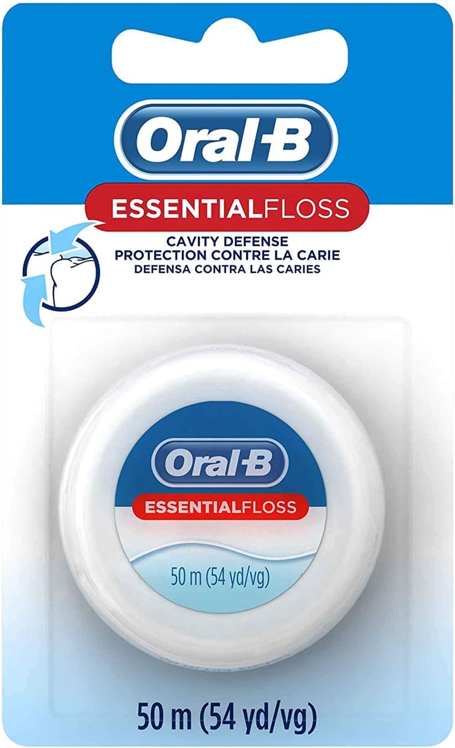 Oral-B Dental Floss, EssentialFloss Cavity Defense, 50 M, Pack of 24