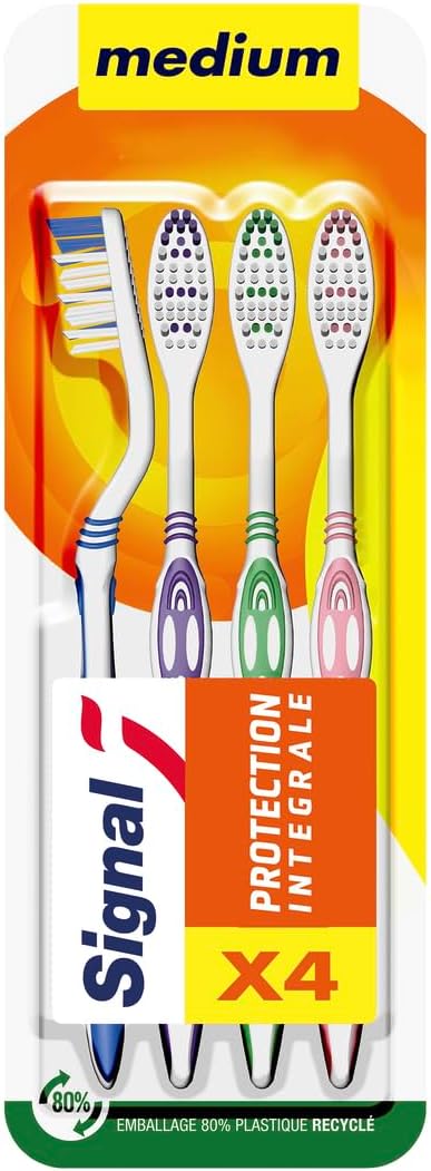 Signal Toothbrush Medium Integral Protection 4 Units, Battery Powered