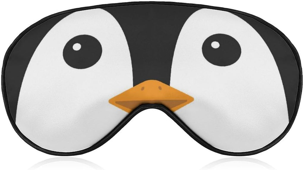 Cute Penguin Face Sleeping Mask Animal Head Sleep Eye Mask Blindfold with Adjustable Strap Soft Eye Mask Sleep for Blocking Out Lights