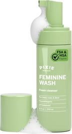 Pixie Feminine Wash – Healthy Foaming Cleaner with Natural Ingredients – More Foam Wash in Bottle Than Any Other Brand – pH Balanced & Plant Based – for Your Menstrual Cups and Discs, 200mL