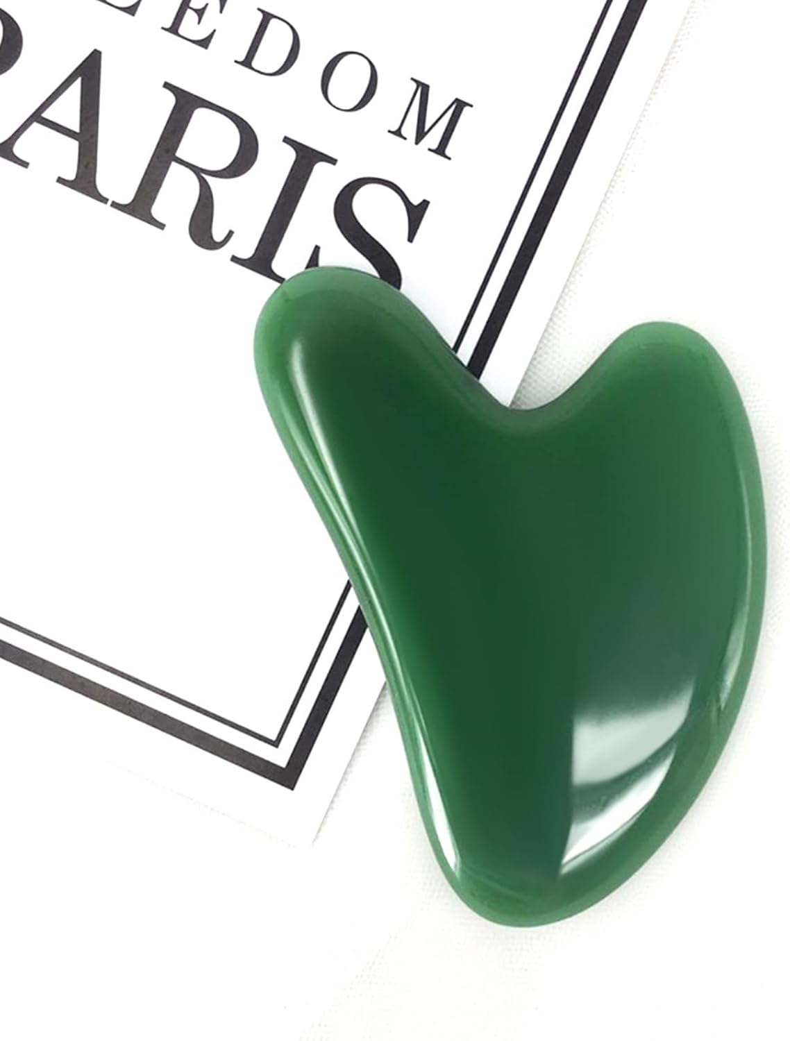 Heart Shape Gua Sha Tool - Resin Scraping Plate for Face, Neck and Full Body Massage Therapy - Lightweight and Portable Skincare Accessory(Green)