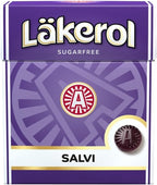 4 Boxes x 25g of Läkerol Salvi - Original - Swedish - Sugar Free - Salmiak - Licorice - Pastilles - Lozenges - Drops - Dragees - Candies - Sweets