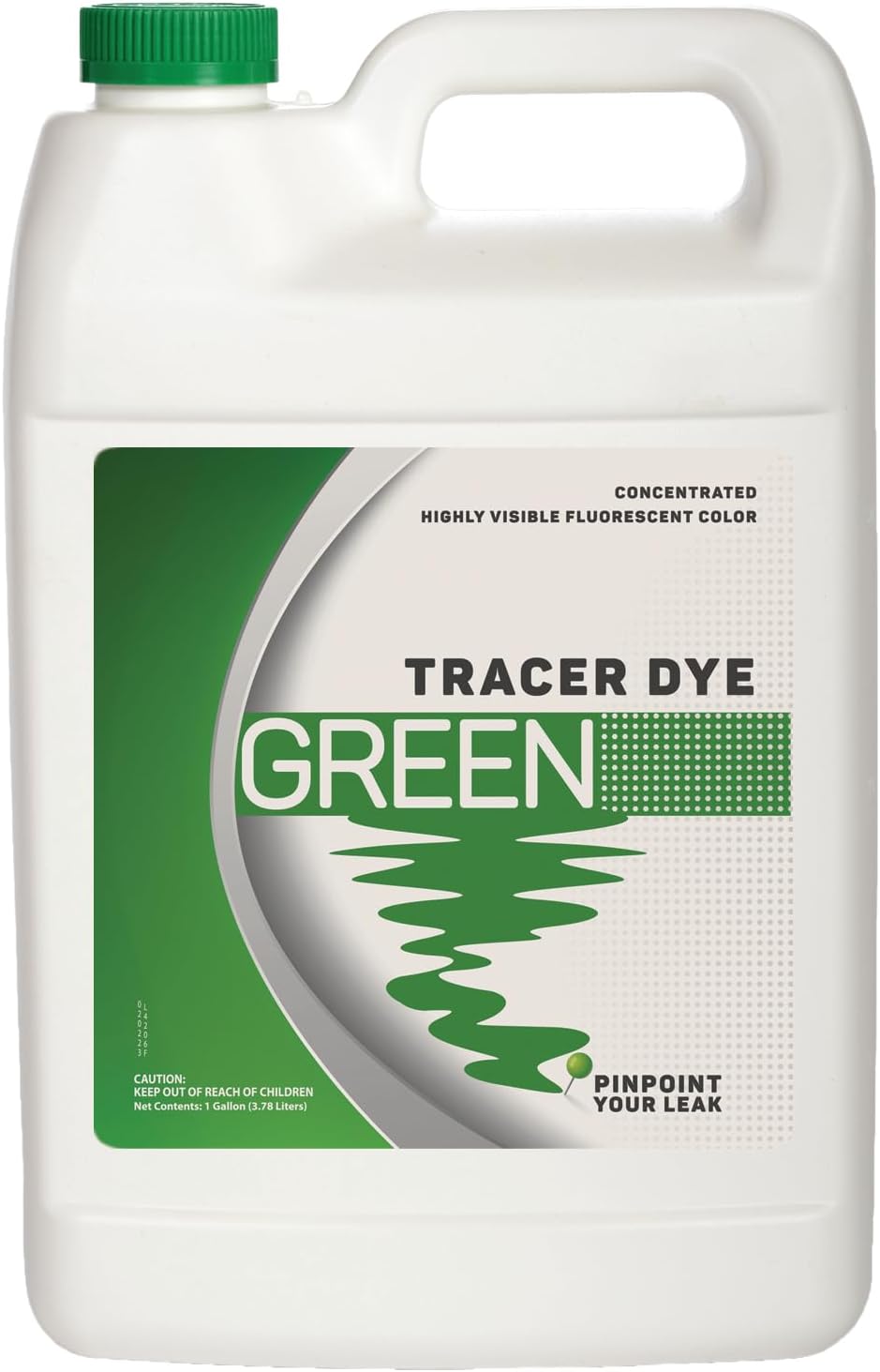 Green Tracing Dye - Highly Visible Concentrated Fluorescent Leak Detection Dye - 1 Gallon