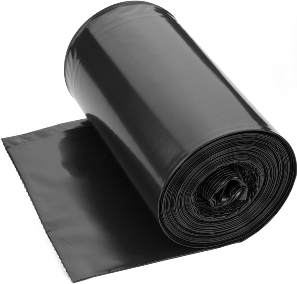 WAIKAS Trash Bag 30 Gallon, 10 Count, Big Garbage Bags, No Flaps/Ties,Thickness, 78x88cm,33.5g/pc, Unscented, Black