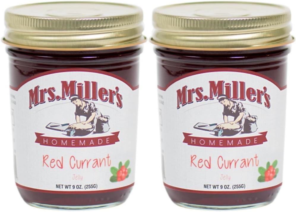 Mrs. Millers Amish Made Red Currant Jelly 9 Ounce (Pack of 2)