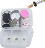 60 Pcs 25mm Replacement Sandpaper Discs with Metal Nail Drill Bit - Sanding Discs for Electric Foot File Callus Remover, Dead Skin Polishing Craft Pedicure Tools
