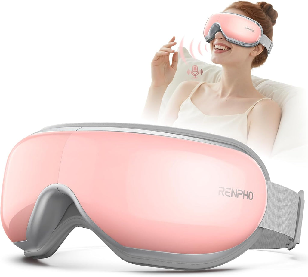 RENPHO Eyeris 1 Eye Massager with Heat, Birthday Day Gifts for Women Men Mom Dad Her Him, Eye Mask for Migraine, Smart Sleep Mask for Dry Eyes Relax, Reduce Strain