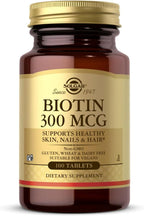 Solgar Biotin 300 mcg - 100 Tablets - Supports Healthy Skin, Nails & Hair - Non-GMO, Vegan, Gluten Free, Dairy Free, Kosherl - 100 Servings