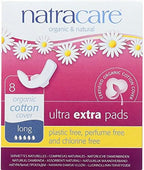 Natracare Ultra Extra Pads w/Wings - Long - Organic and Natural - 8 Count (Pack of 4)