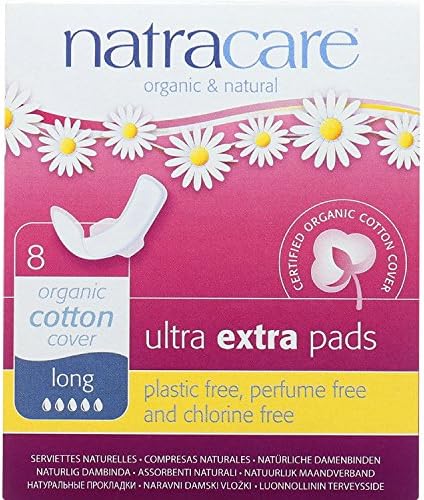 Natracare Ultra Extra Pads w/Wings - Long - Organic and Natural - 8 Count (Pack of 4)